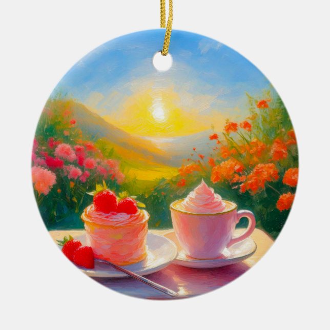 Adorno De Cerámica La tarde más dulce del día (Frente)