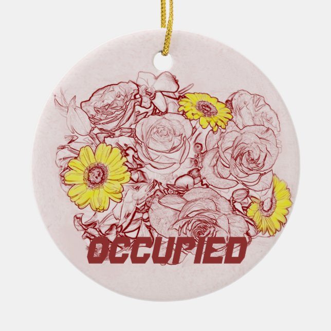 Adorno De Cerámica La terracota afiló el ramo (Frente)