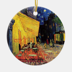 Adorno De Cerámica La terraza del café en Arles, en la noche - Van