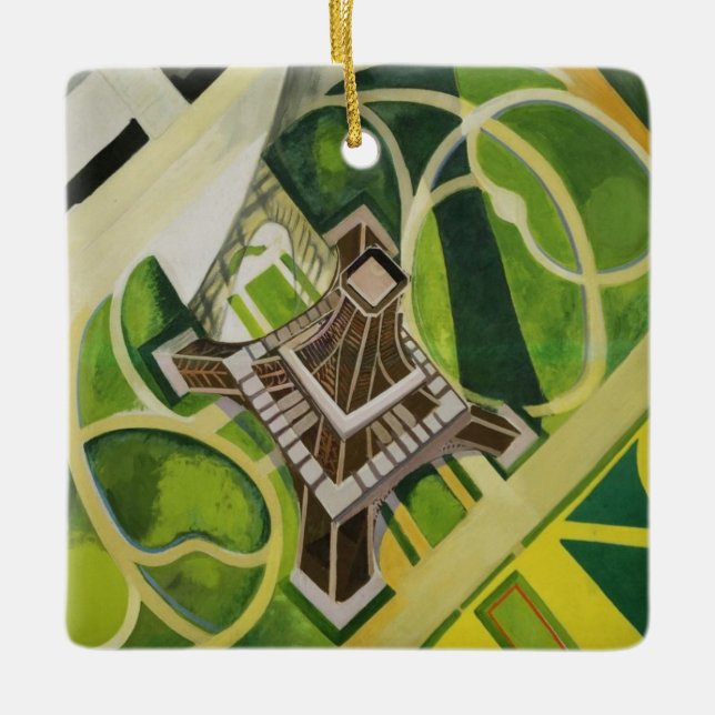 Adorno De Cerámica La Torre Eiffel (por Robert Delaunay) (Anverso)