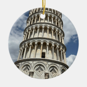 Adorno De Cerámica La Torre Inclinada De Pisa En Italia Punto De Refe