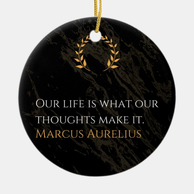 Adorno De Cerámica La verdad de Marco Aurelio: la vida (Frente)