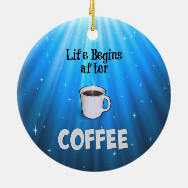 Adorno De Cerámica La vida empieza después del café (Atrás)