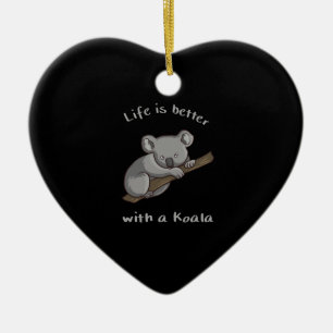 Adorno De Cerámica La Vida Es Mejor Con Koala