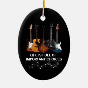 Adorno De Cerámica La Vida Está Llena De Opciones Importantes Guitarr