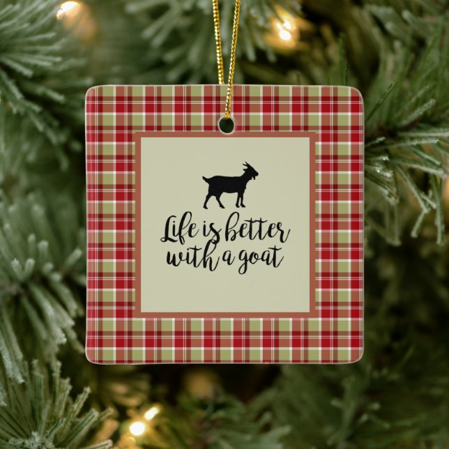 Adorno De Cerámica La vida mejor con la carne de cabra (Árbol)