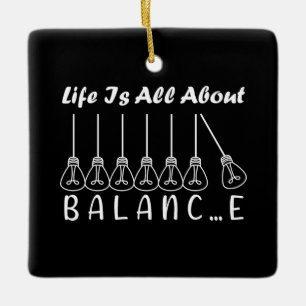 Adorno De Cerámica La vida se trata de equilibrio inspiración motivac