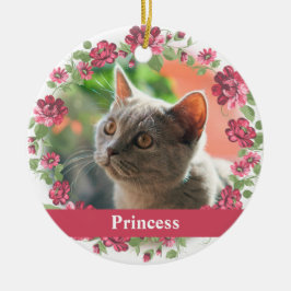 Adorno De Cerámica La Wreath de rosas rosadas del estilo de Cottage d