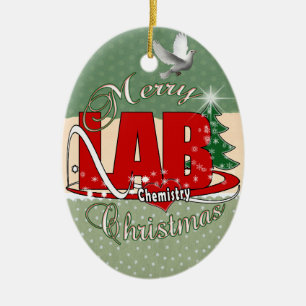 ADORNO DE CERÁMICA LAB CHEMISTRY CHRISTMAS