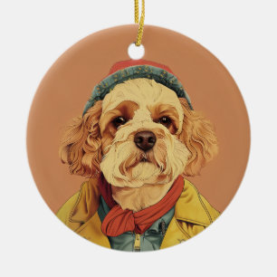 Adorno De Cerámica Labradoodle