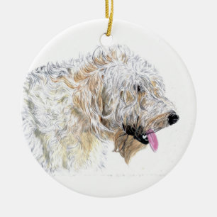 Adorno De Cerámica Labradoodle poner crema