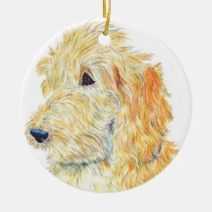 Adorno De Cerámica Labradoodle poner crema