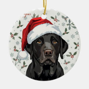 Adorno De Cerámica labrador negro