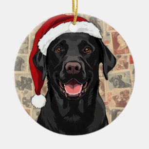 Adorno De Cerámica labrador negro