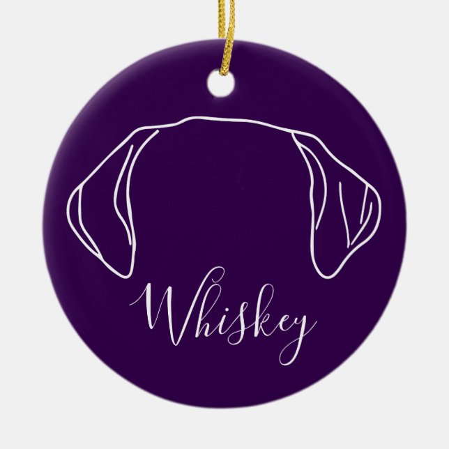 Adorno De Cerámica Labrador Ornament (Om Logo) (Frente)