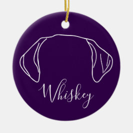 Adorno De Cerámica Labrador Ornament (Paw Prints)