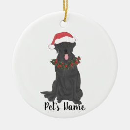 Adorno De Cerámica Labrador personalizado (negro)