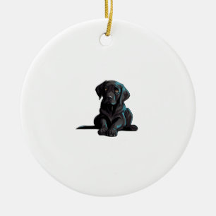 Adorno De Cerámica Labrador Puppy