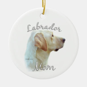 Adorno De Cerámica Labrador Recuperador (amarillo) Mamá 2