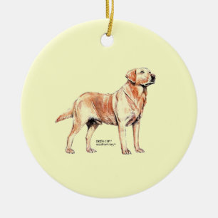Adorno De Cerámica Labrador Retriever