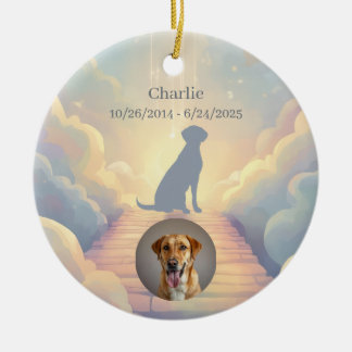 Adorno De Cerámica Labrador Retriever Memorial Ornament – Add Photo