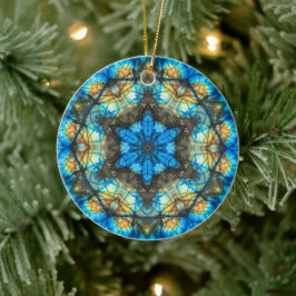 Adorno De Cerámica Labradorita Kaleidoscópica "Vidrio Manchado"
