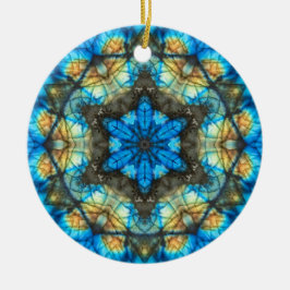 Adorno De Cerámica Labradorita Kaleidoscópica "Vidrio Manchado"