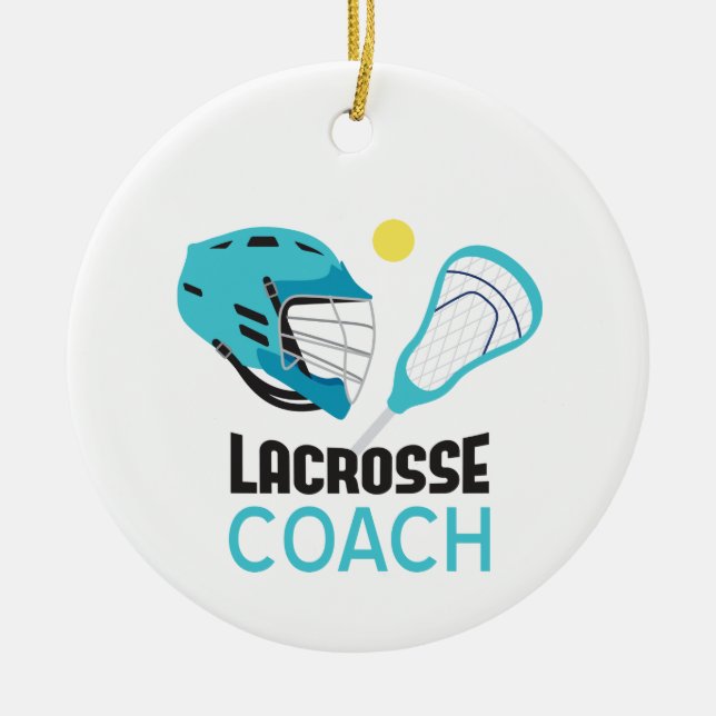 Adorno De Cerámica Lacrosse Coach (Frente)