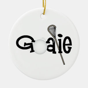 Adorno De Cerámica Lacrosse Goalie