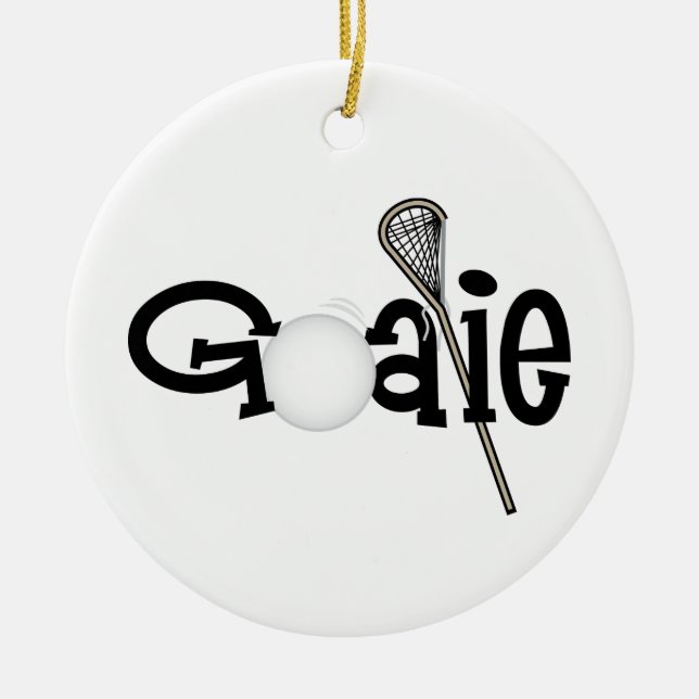 Adorno De Cerámica Lacrosse Goalie (Frente)