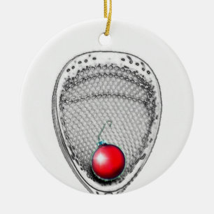 Adorno De Cerámica Lacrosse Goalie Keepsake