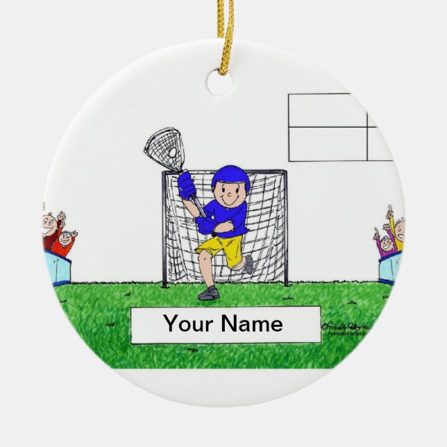 Adorno De Cerámica LaCrosse - Hombre (Frente)