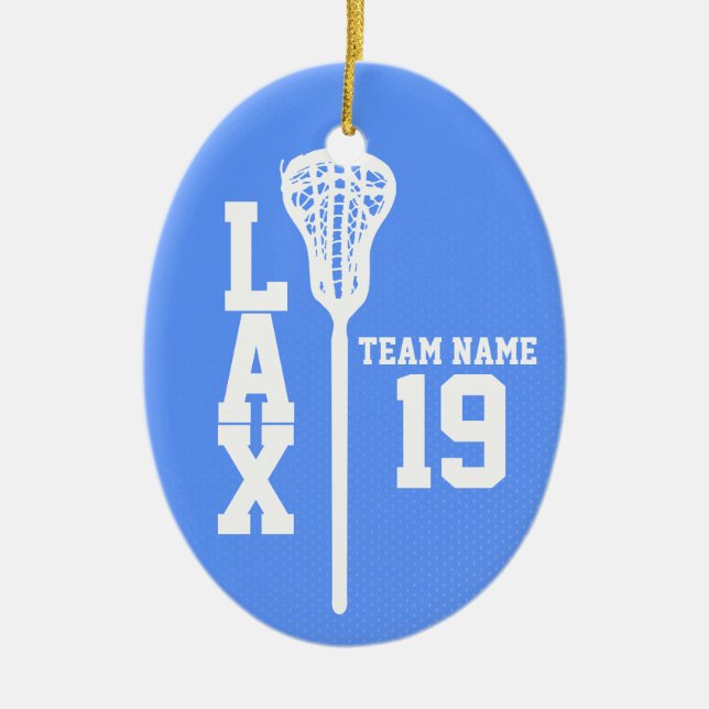 Adorno De Cerámica Lacrosse Jersey con Photo Blue (Frente)