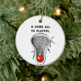 Adorno De Cerámica Lacrosse Keepsake personalizado