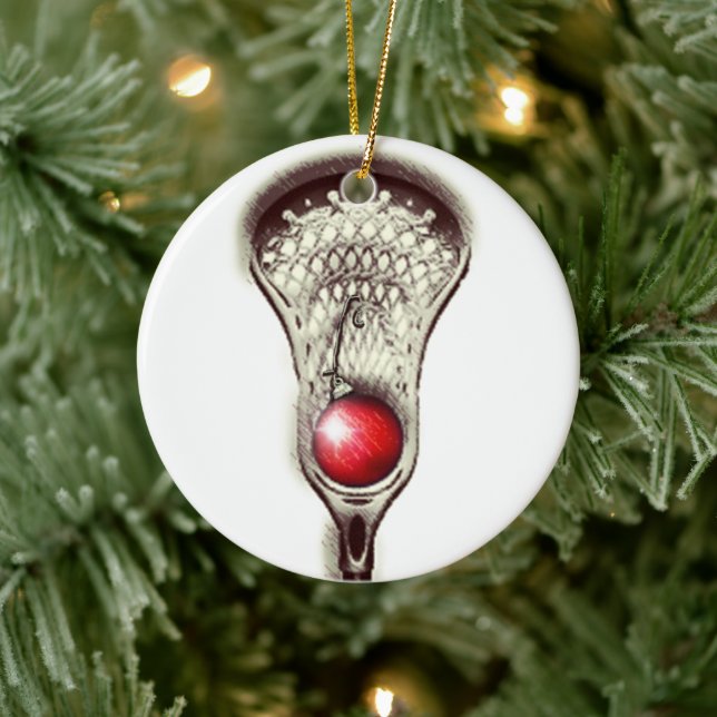 Adorno De Cerámica Lacrosse Merry Lax-mas (Árbol)