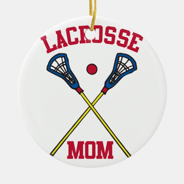Adorno De Cerámica Lacrosse Mom (Frente)