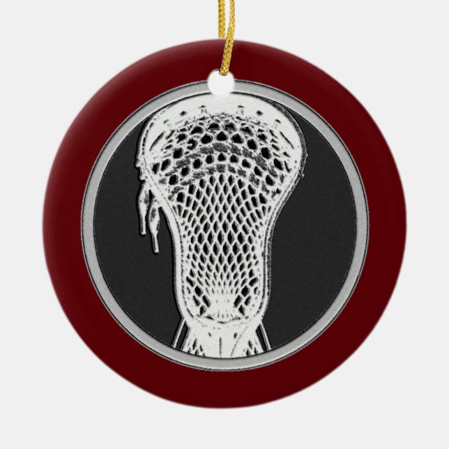 Adorno De Cerámica Lacrosse Player Keepsake (Frente)
