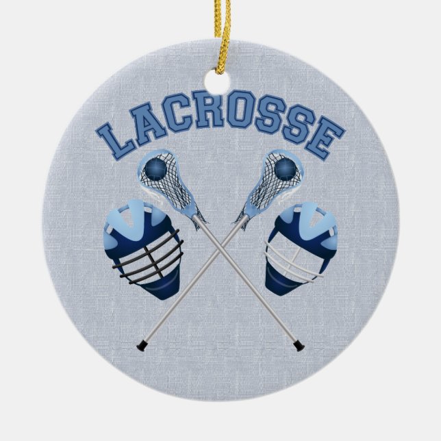 Adorno De Cerámica Lacrosse Tees and Gifts para niños y adultos (Frente)