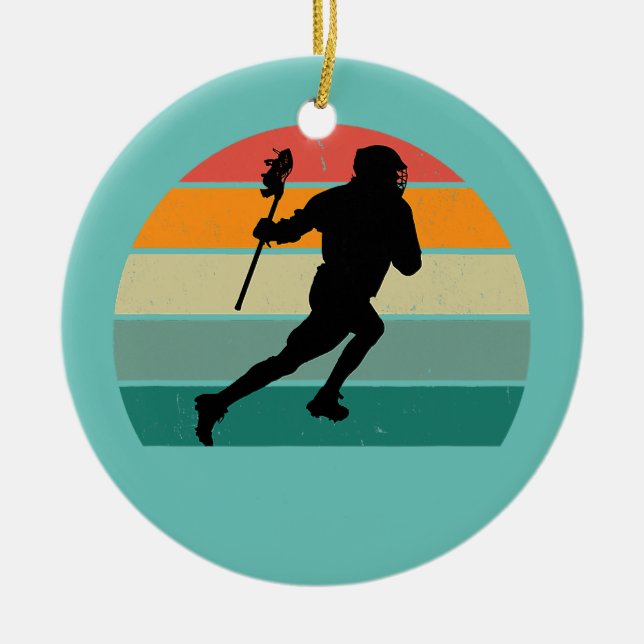 Adorno De Cerámica Lacrosser Lacrosse Stick Ball de objetivo protecto (Frente)