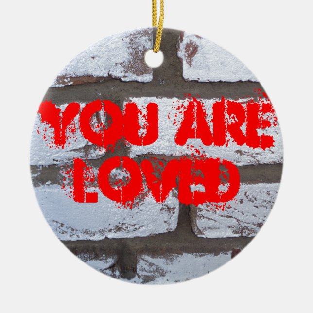 Adorno De Cerámica Ladrillos de graffiti (Frente)