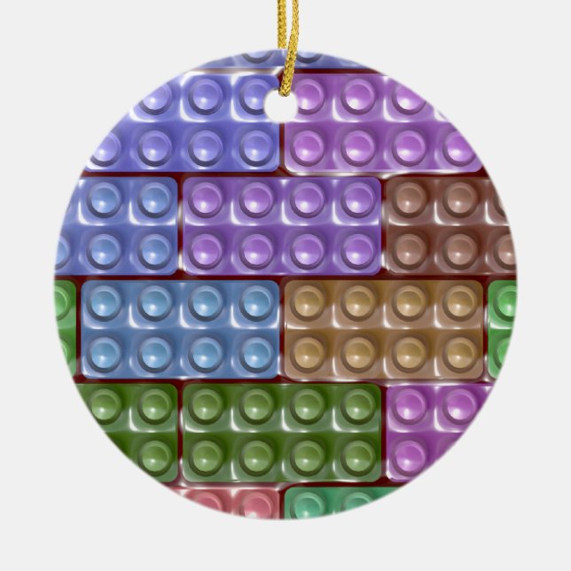 Adorno De Cerámica Ladrillos del constructor - Pastel (Frente)