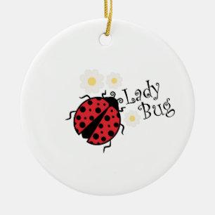 Adorno De Cerámica Lady Bug