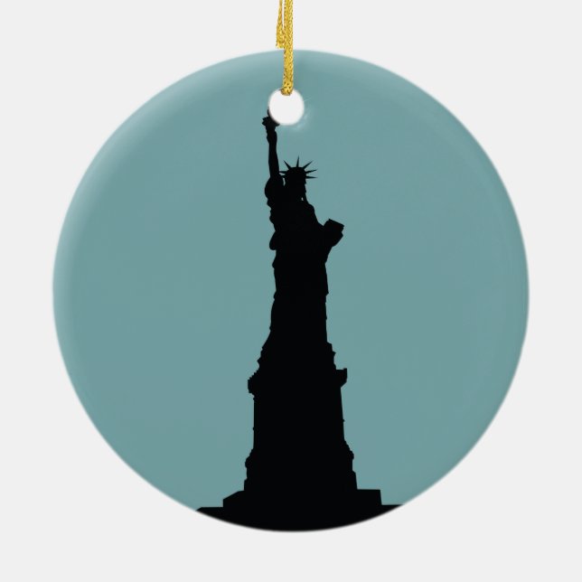 Adorno De Cerámica Lady Liberty Ornament (Atrás)