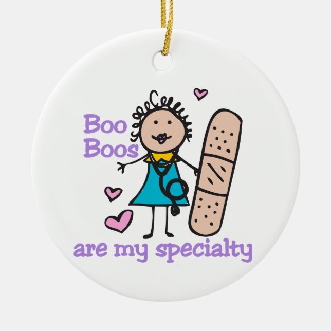 Adorno De Cerámica Lady Nurse (Frente)