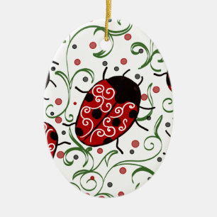 Adorno De Cerámica Ladybug