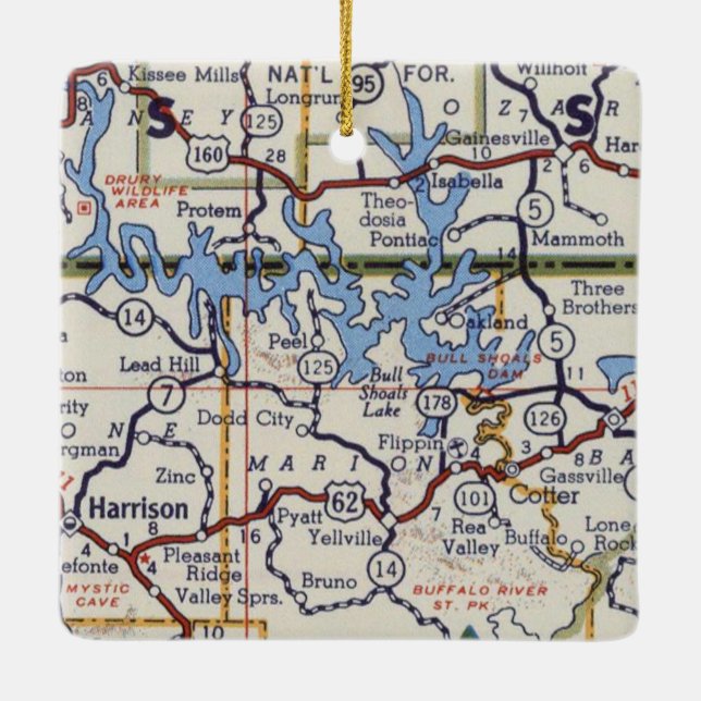 Adorno De Cerámica Lago Bull Shoals (Reverso)