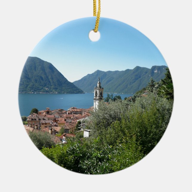 Adorno De Cerámica Lago Como (Frente)
