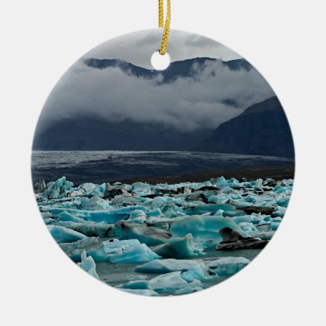 Adorno De Cerámica Lago glacial Jokulsarlon - Islandia (Frente)