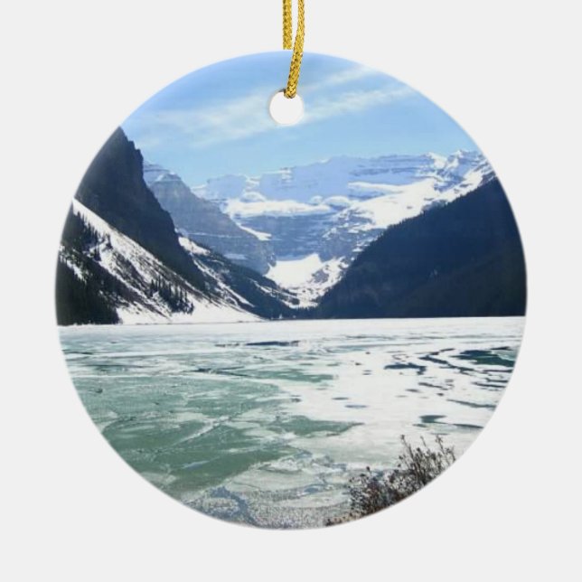 Adorno De Cerámica Lago Louise, Banff, Alberta, Canadá (Frente)