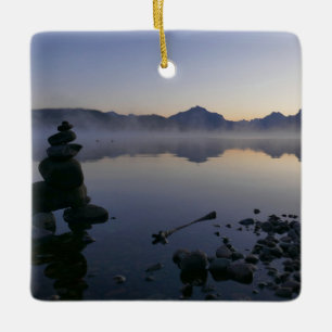 Adorno De Cerámica Lago McDonald en Sunrise I
